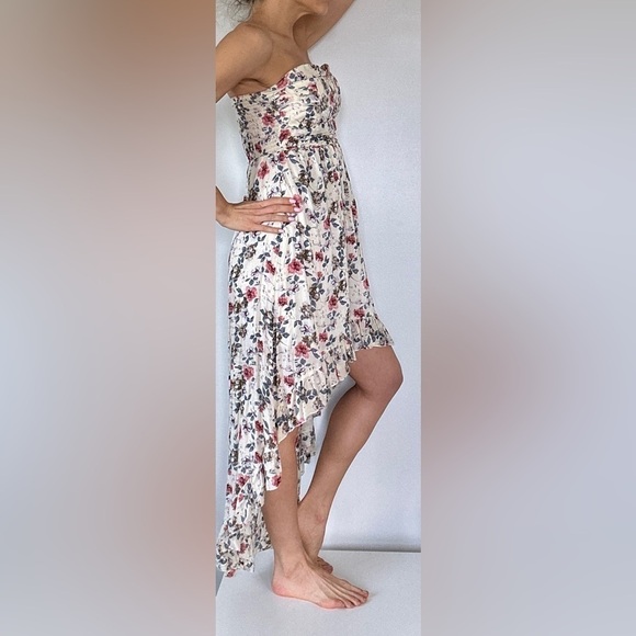 LF DANITY TU WOMEN FLORAL ASYMMETRICAL ROMANTIC DRESS SUPER SOFT HIGH-LOW - Picture 5 of 7